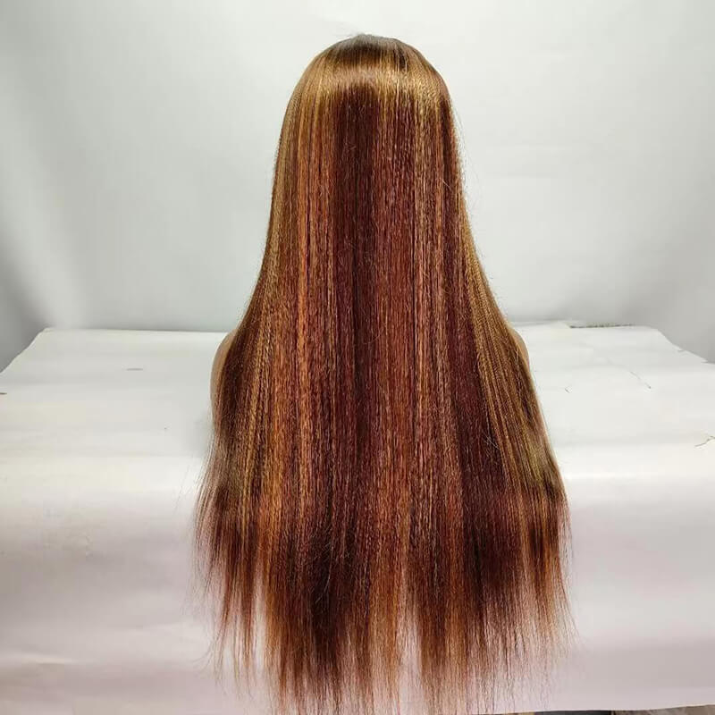 Human hair wigs with highlights