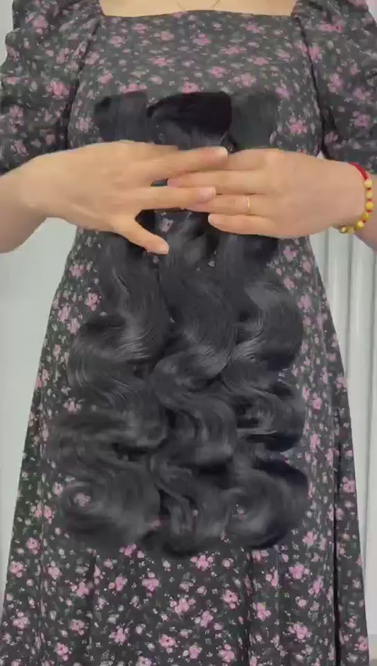 Body wave human braiding hair