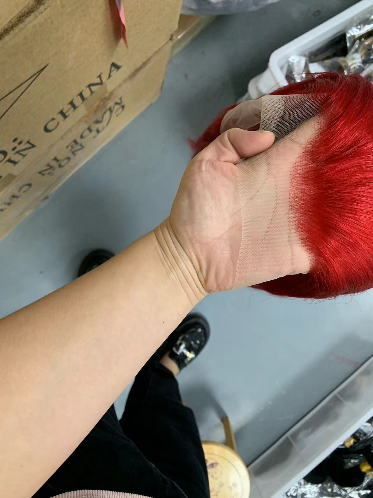 red lace frontal wig body wave