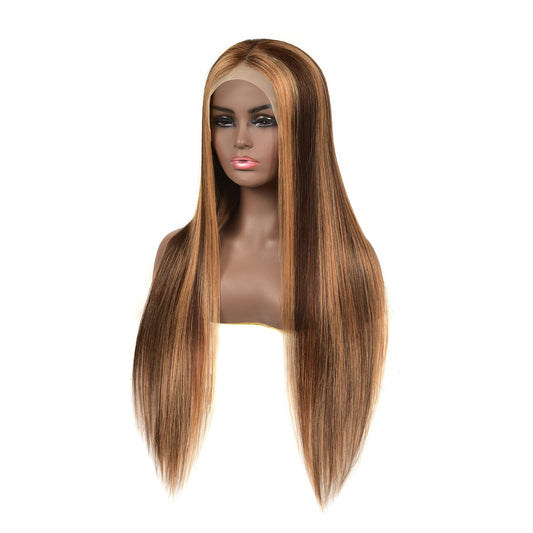 Human hair wigs with highlights