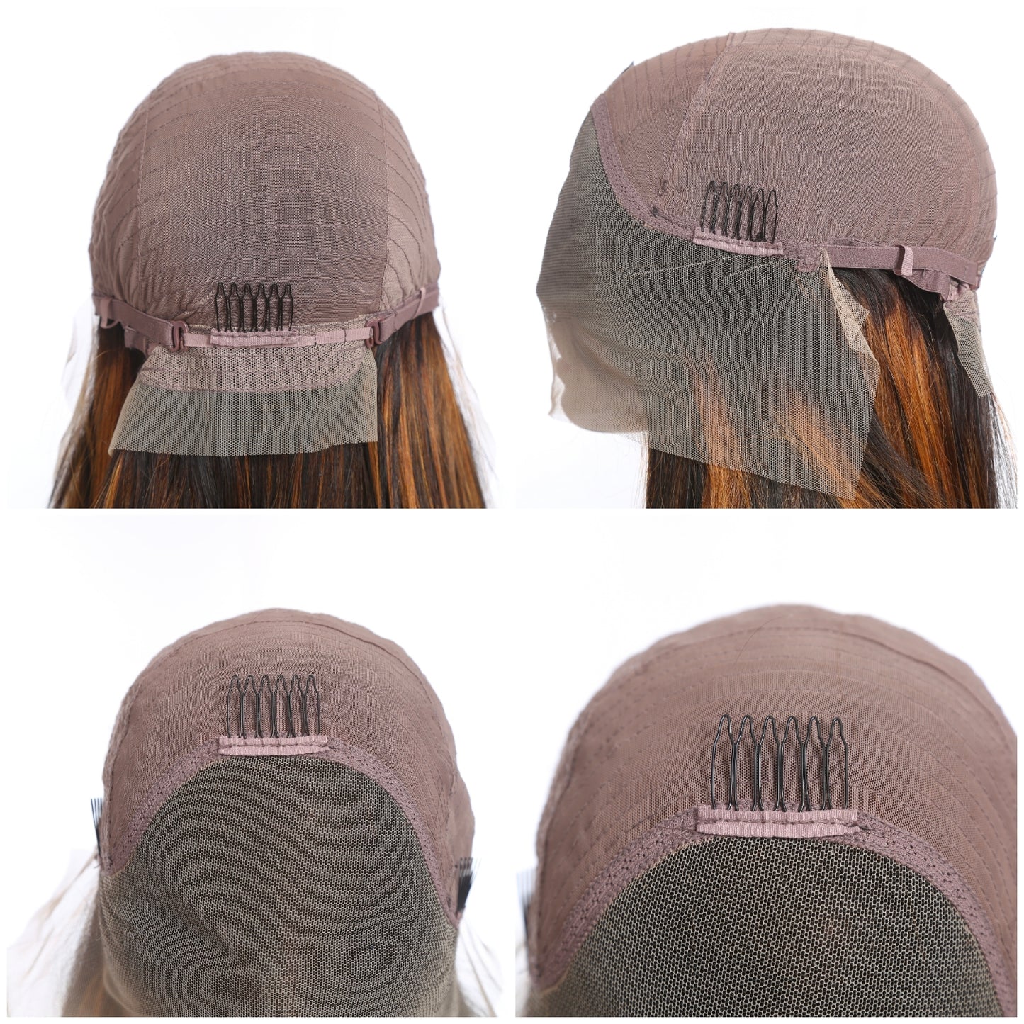 Human hair wigs with highlights