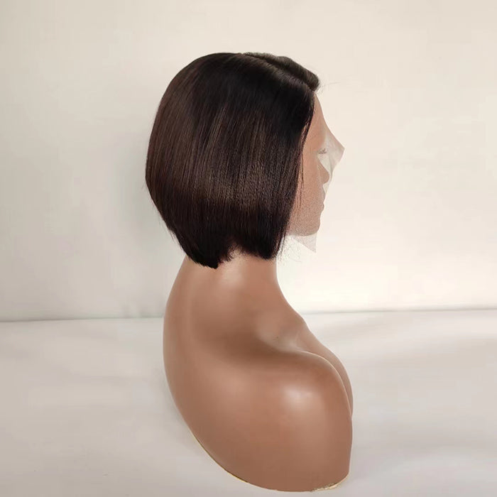 13"×4"×1" Frontal Lace Wig Bob Human Hair